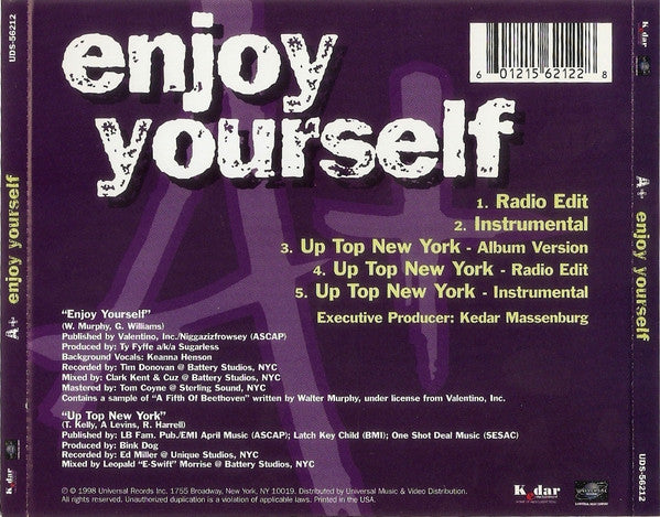 A+ : Enjoy Yourself (CD, Single)