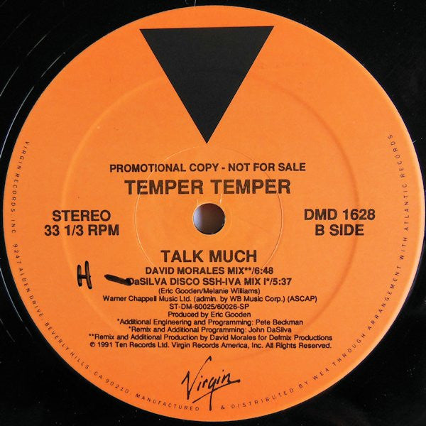Temper Temper : Talk Much (12", Promo)