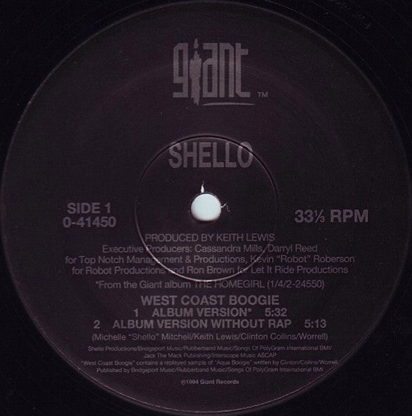 Shello : West Coast Boogie (12", Maxi)