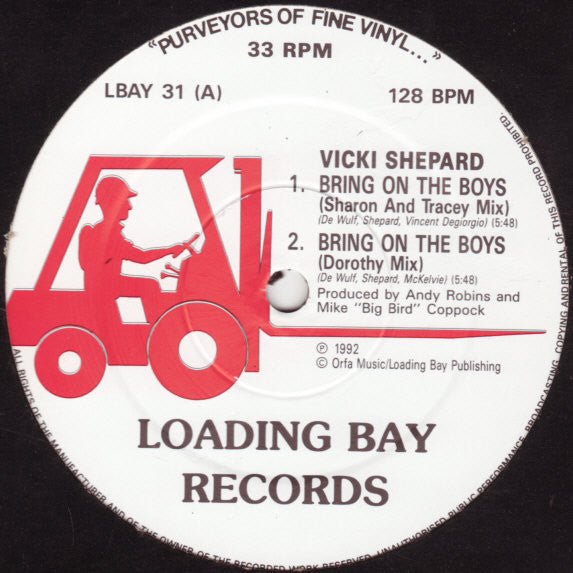 Vicki Shepard : Bring On The Boys / Hold On To My Love (12")