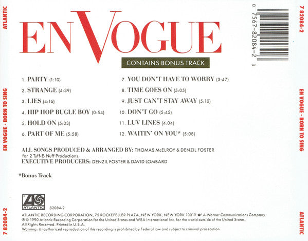 En Vogue : Born To Sing (CD, Album)