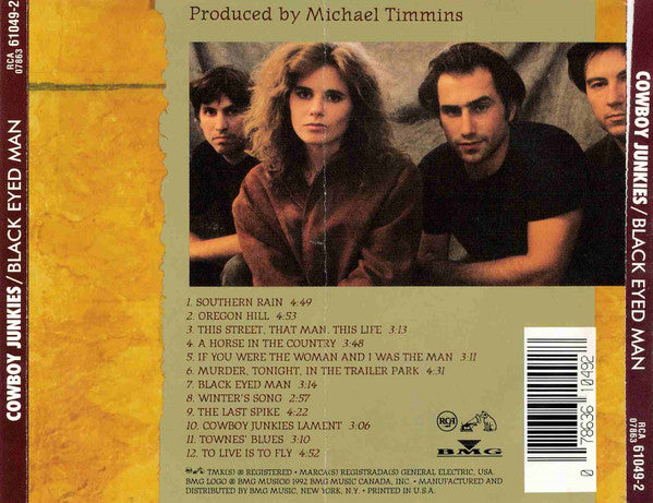 Cowboy Junkies : Black Eyed Man (CD, Album)