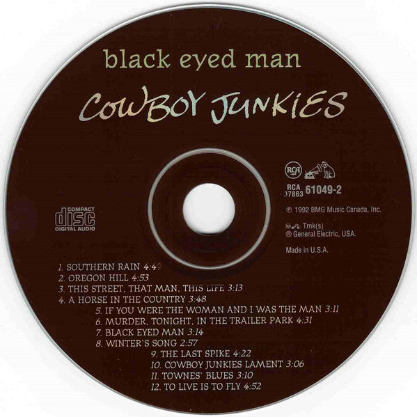 Cowboy Junkies : Black Eyed Man (CD, Album)