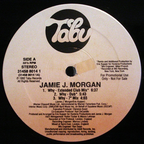 Jamie J. Morgan : Why (12", Promo)