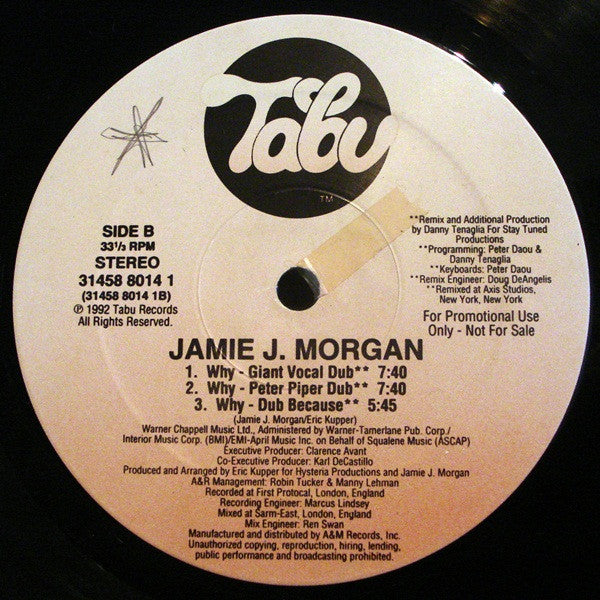 Jamie J. Morgan : Why (12", Promo)
