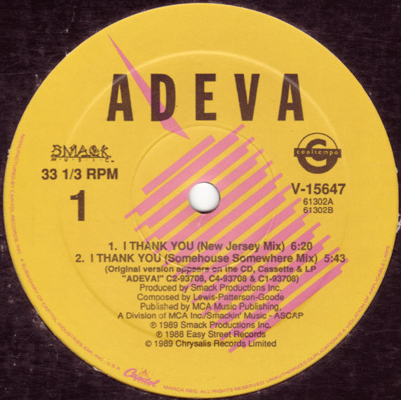 Adeva : I Thank You (12")