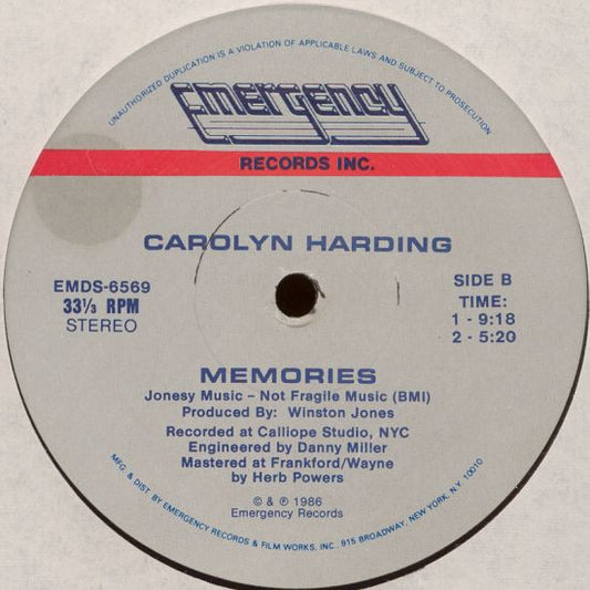 Carolyn Harding : Memories (12")
