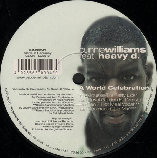 Cunnie Williams Feat. Heavy D : A World Celebration (12")