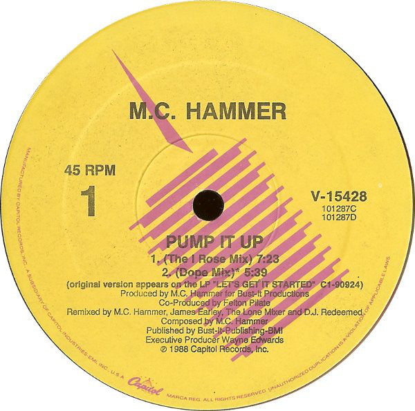 MC Hammer : Pump It Up (12")