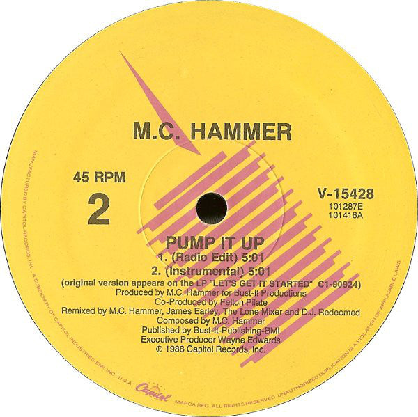 MC Hammer : Pump It Up (12")