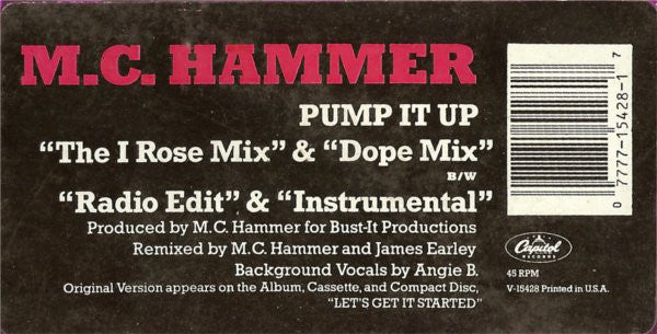 MC Hammer : Pump It Up (12")