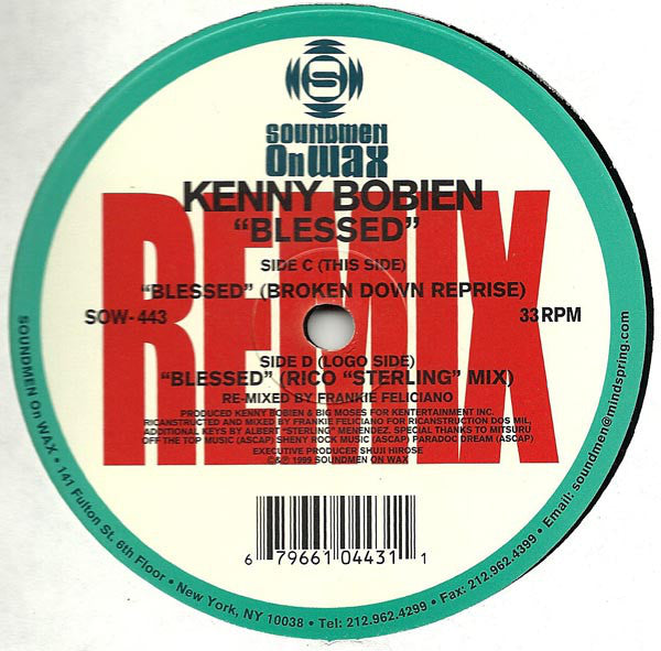 Kenny Bobien : Blessed (Frankie Feliciano Remixes) (2x12")