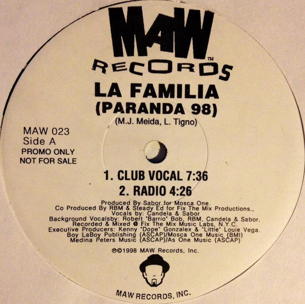 La Familia (2) : Parranda 98 (12", Promo)