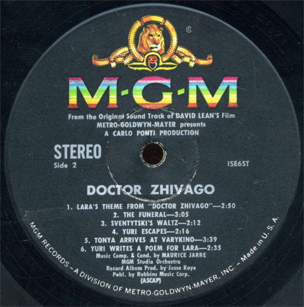Maurice Jarre : Doctor Zhivago Original Soundtrack Album (LP, Album, Gat)