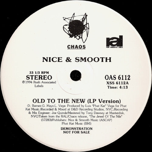 Nice & Smooth : Old To The New / Blunts (12", Promo)