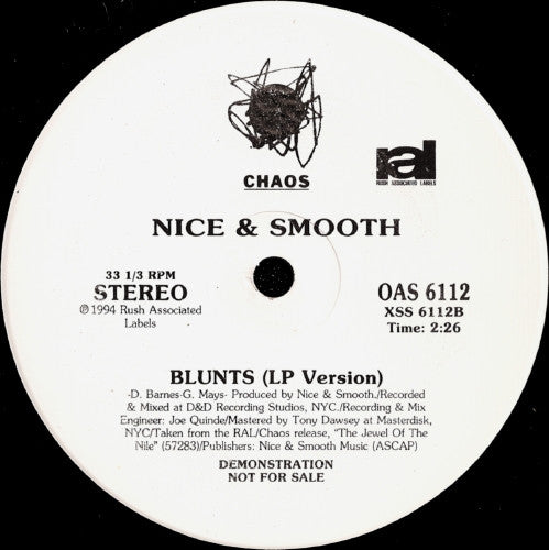 Nice & Smooth : Old To The New / Blunts (12", Promo)