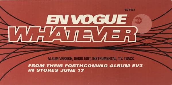 En Vogue : Whatever (12", Promo)