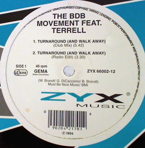 BDB Movement : Turnaround (And Walk Away) (12")