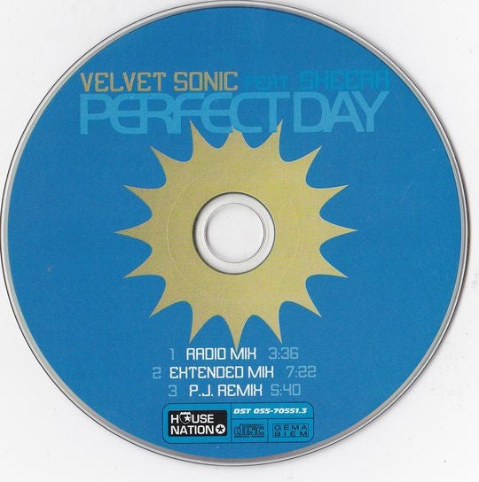 Velvet Sonic Feat. Sheera : Perfect Day (CD, Maxi)