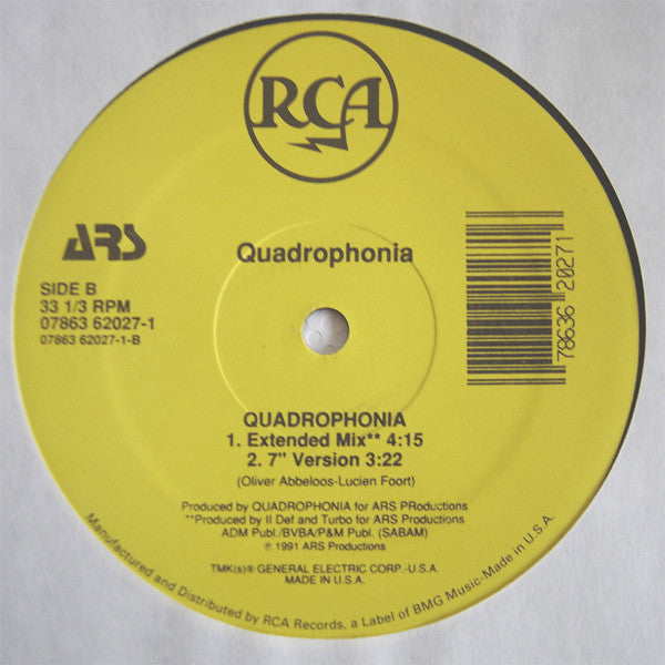 Quadrophonia : Quadrophonia (12")