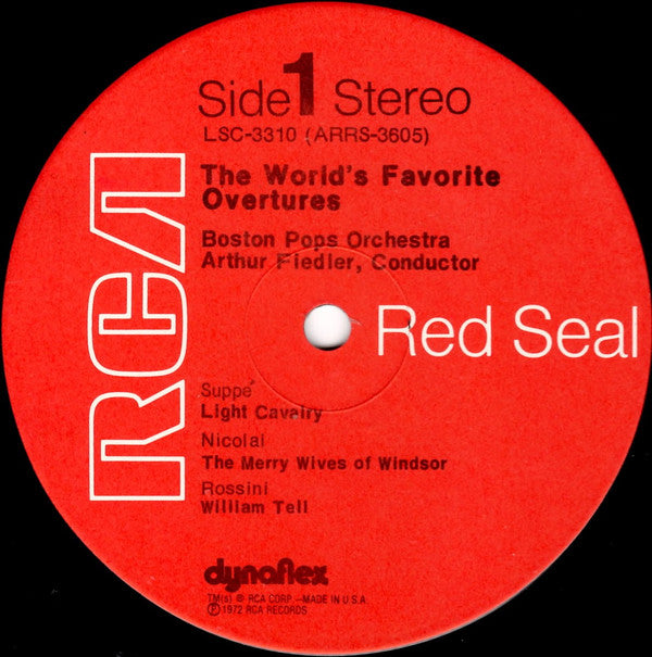 Arthur Fiedler, The Boston Pops Orchestra : The World's Favorite Overtures (LP, Comp)