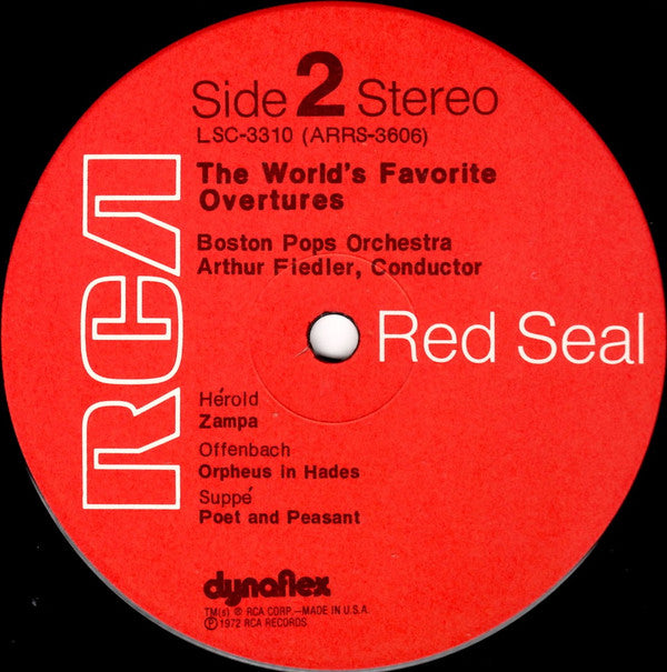 Arthur Fiedler, The Boston Pops Orchestra : The World's Favorite Overtures (LP, Comp)