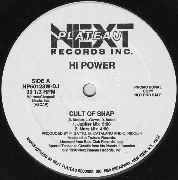 Hi Power : Cult Of Snap (12", Promo)