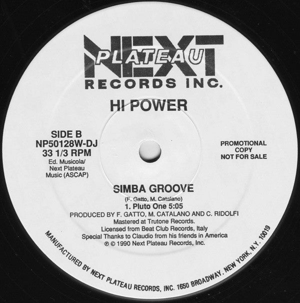 Hi Power : Cult Of Snap (12", Promo)