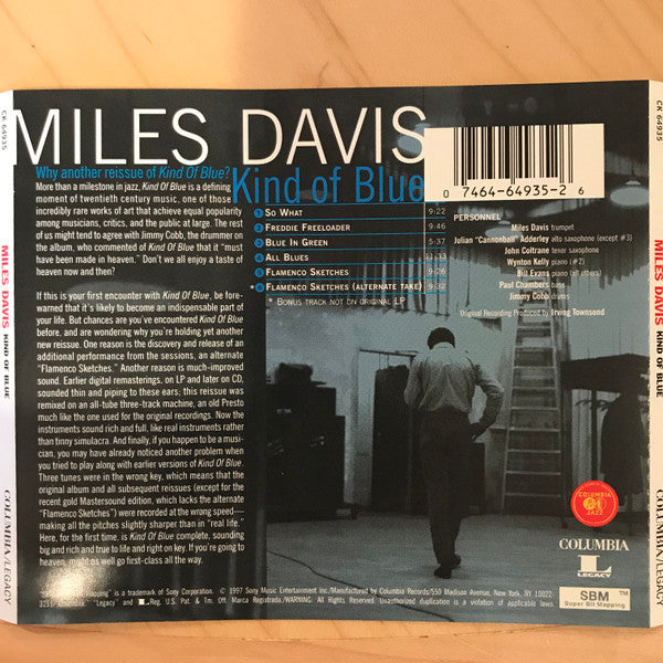 Miles Davis : Kind Of Blue (CD, Album, RE, RM)