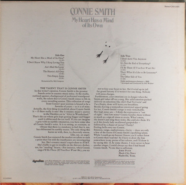 Connie Smith : My Heart Has A Mind Of Its Own (LP, Album, Comp)
