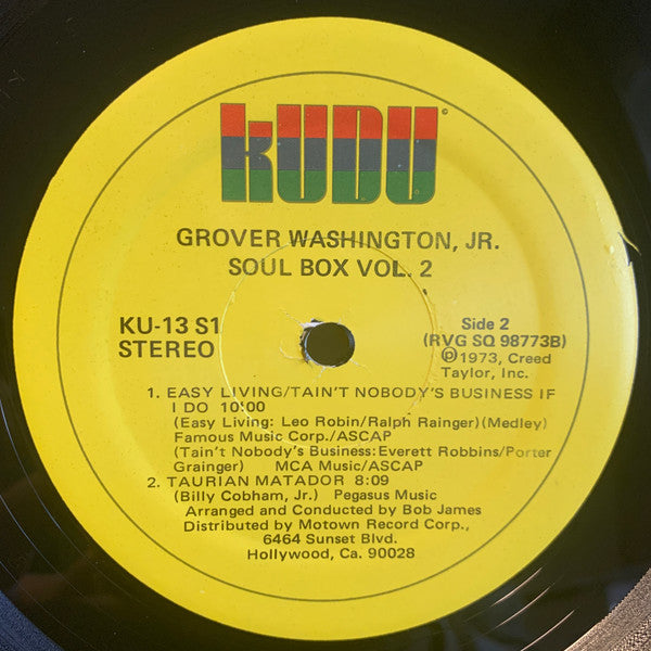 Grover Washington, Jr. : Soul Box Vol.2 (LP, Album, Mon)