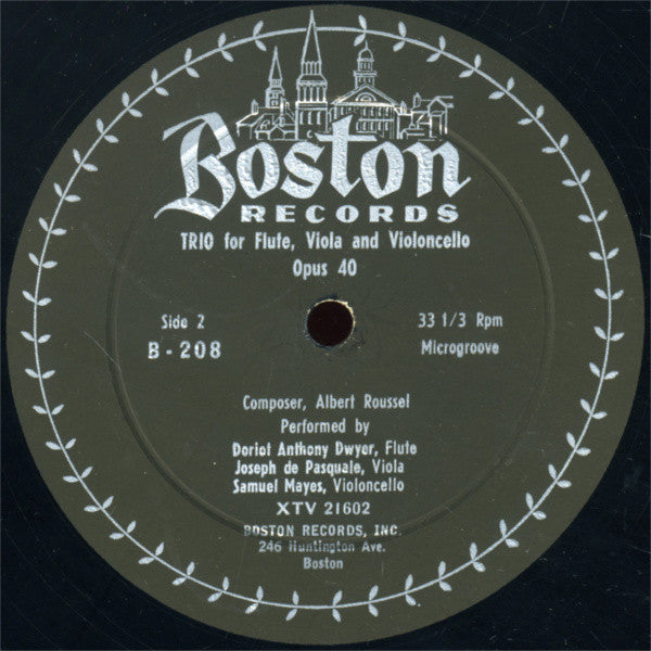 Sergei Prokofiev / Albert Roussel : Sonata For Flute And Piano / Trio For Flute, Viola And Violoncello (LP, Album)