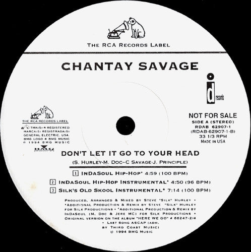 Chantay Savage : Don't Let It Go To Your Head (12", Promo)