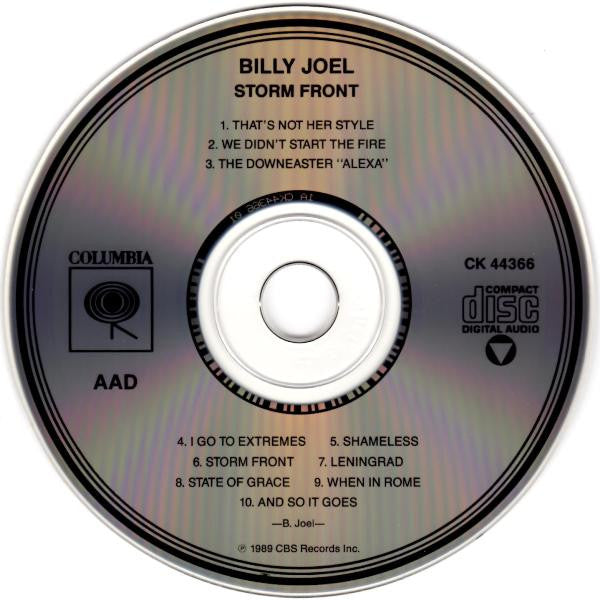 Billy Joel : Storm Front (CD, Album, Col)