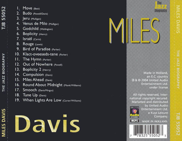 Miles Davis : The Jazz Biography (CD, Comp)