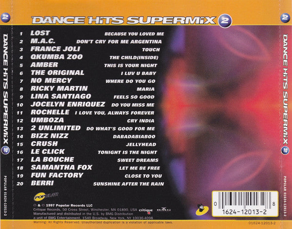 Various : Dance Hits Supermix 2 (CD, Comp, Mixed)