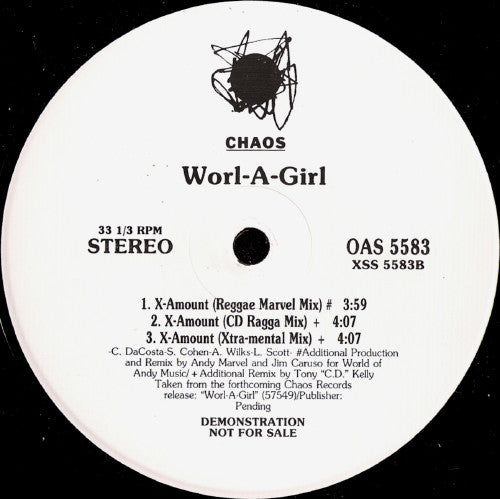 Worl-A-Girl : Jamaican Bobsledding Chant / X-Amount (12", Maxi, Promo)