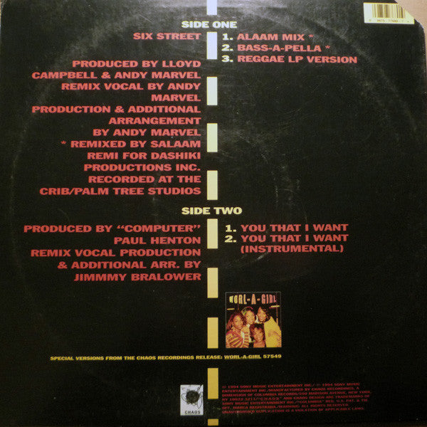 Worl-A-Girl : Six Street (12", Maxi)