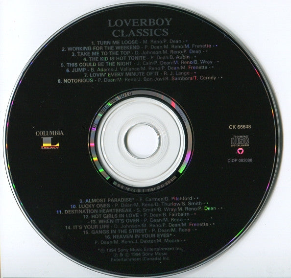 Loverboy : Classics - Their Greatest Hits (CD, Comp, RM)