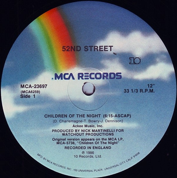 52nd Street : Children Of The Night (12", Single, Pin)