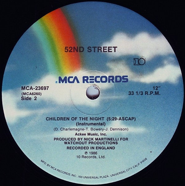 52nd Street : Children Of The Night (12", Single, Pin)