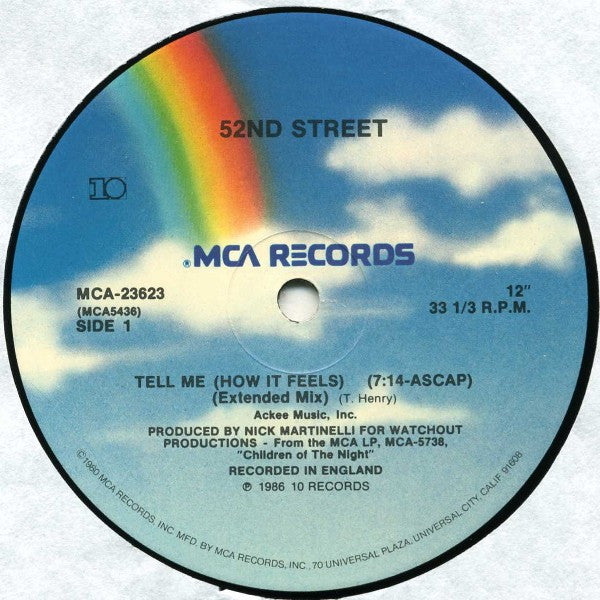 52nd Street : Tell Me (How It Feels) (12")