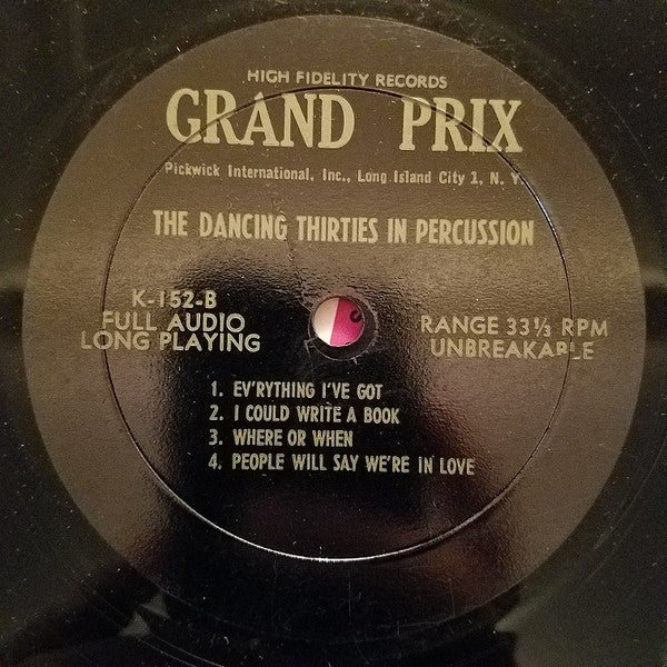 Teddy Sommer And Bill Lavorgna : The Dancing 30's In Percussion (LP)