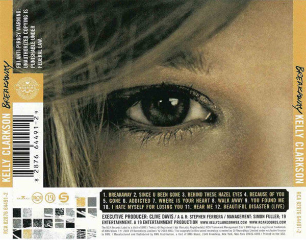 Kelly Clarkson : Breakaway (CD, Album, SPA)