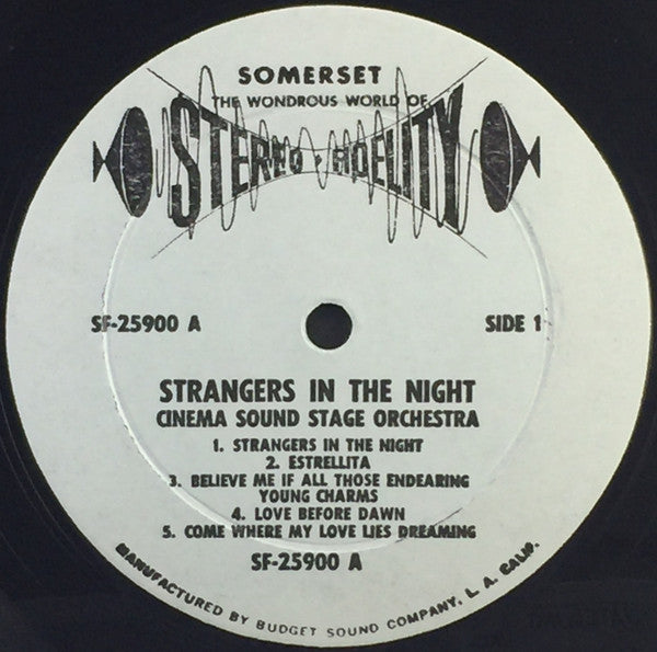 The Hollywood Sound Stage Orchestra : The Romantic Moods Of Strangers In The Night (LP, Album)