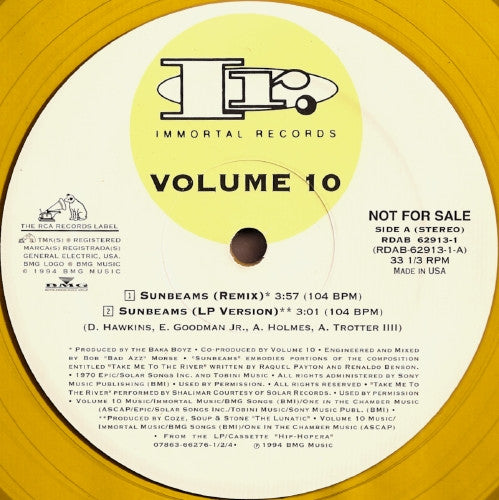 Volume 10 : Sunbeams (12", Promo, Tra)