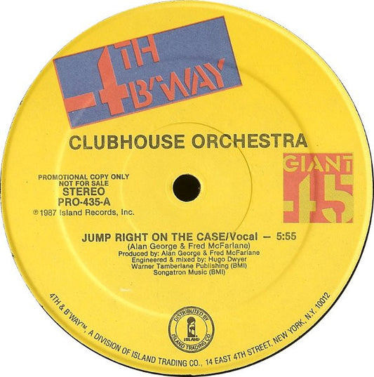 Clubhouse Orchestra : Jump Right On The Case (12", Promo)
