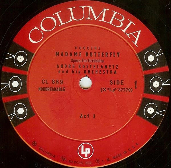 André Kostelanetz And His Orchestra : Puccini: Madame Butterfly (LP, Album, Mono)