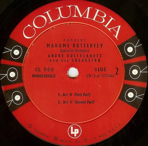 André Kostelanetz And His Orchestra : Puccini: Madame Butterfly (LP, Album, Mono)