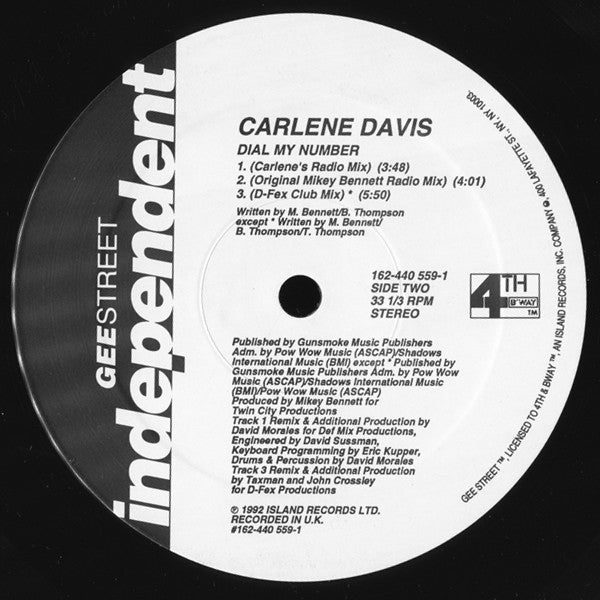 Carlene Davis : Dial My Number (12")